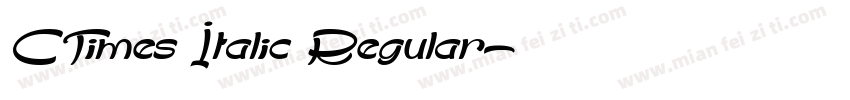 CTimes Italic Regular字体转换